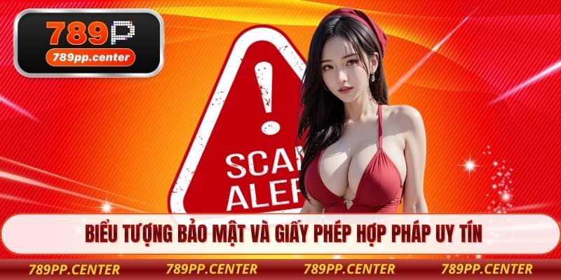 Biểu tượng bảo mật và giấy phép hợp pháp uy tín